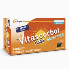 Vitascorbol Vitamina C500mg + Zinc + Vitamina D 30 cápsulas