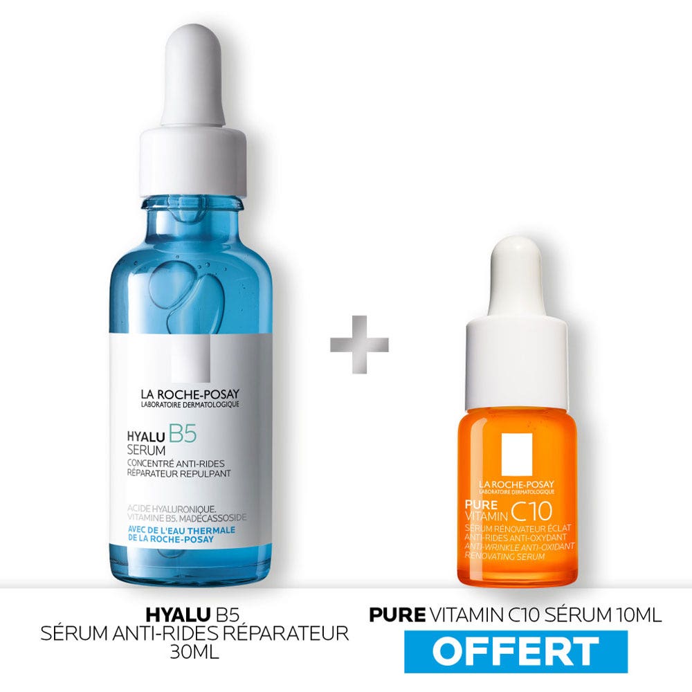 La Roche-Posay Hyalu B5 Sérum Facial Antiarrugas Ácido Hialurónico + Vitamin C10 Sérum 10ml offert 30ml
