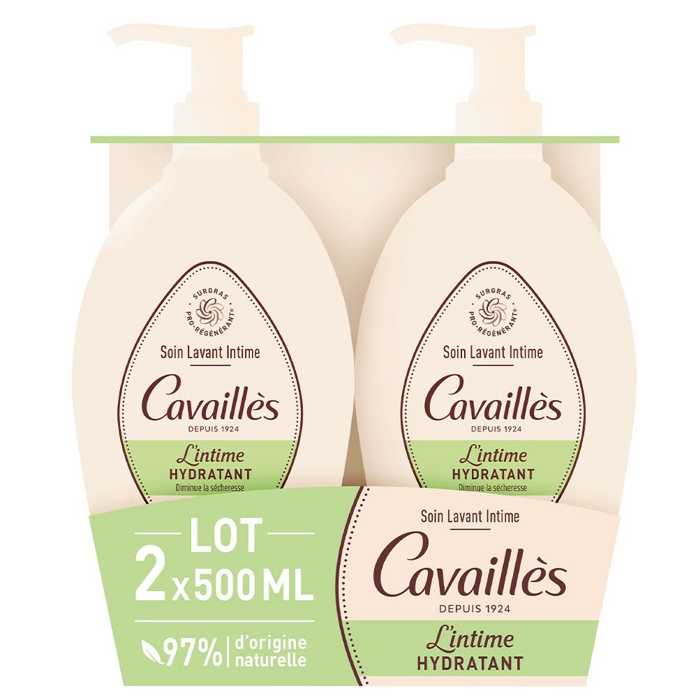 Cavaillès Sequedad Íntima Jabón líquido hidratante Sequía 2x500ml