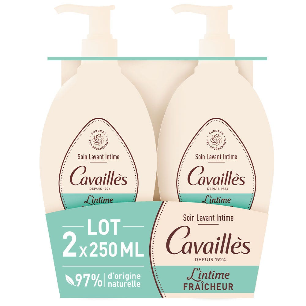 Cavaillès Sequedad Íntima Gel natural refrescante 2x200ml