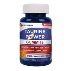 Forté Pharma Taurine Power Activa el cuerpo Despierta la mente sabor a cola 60 Gominolas