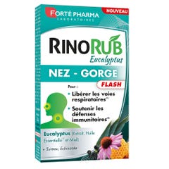 Forté Pharma RinoRub Nariz y Garganta Flash Eucalipto 15 comprimidos