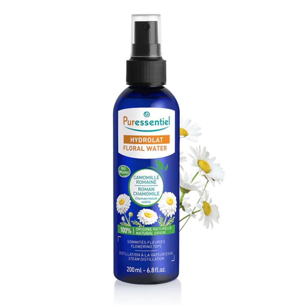 Puressentiel Agua floral Agua Floral de Camomila Romana Ecológica Piel sensible e irritada 200 ml