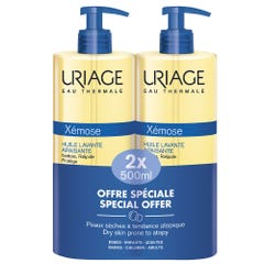 Uriage Xémose Aceite limpiador calmante para pieles muy secas con tendencia atópica 2x500ml
