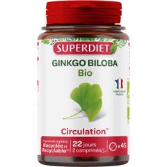 Superdiet Ginkgo Biloba ecológico 45 comprimidos