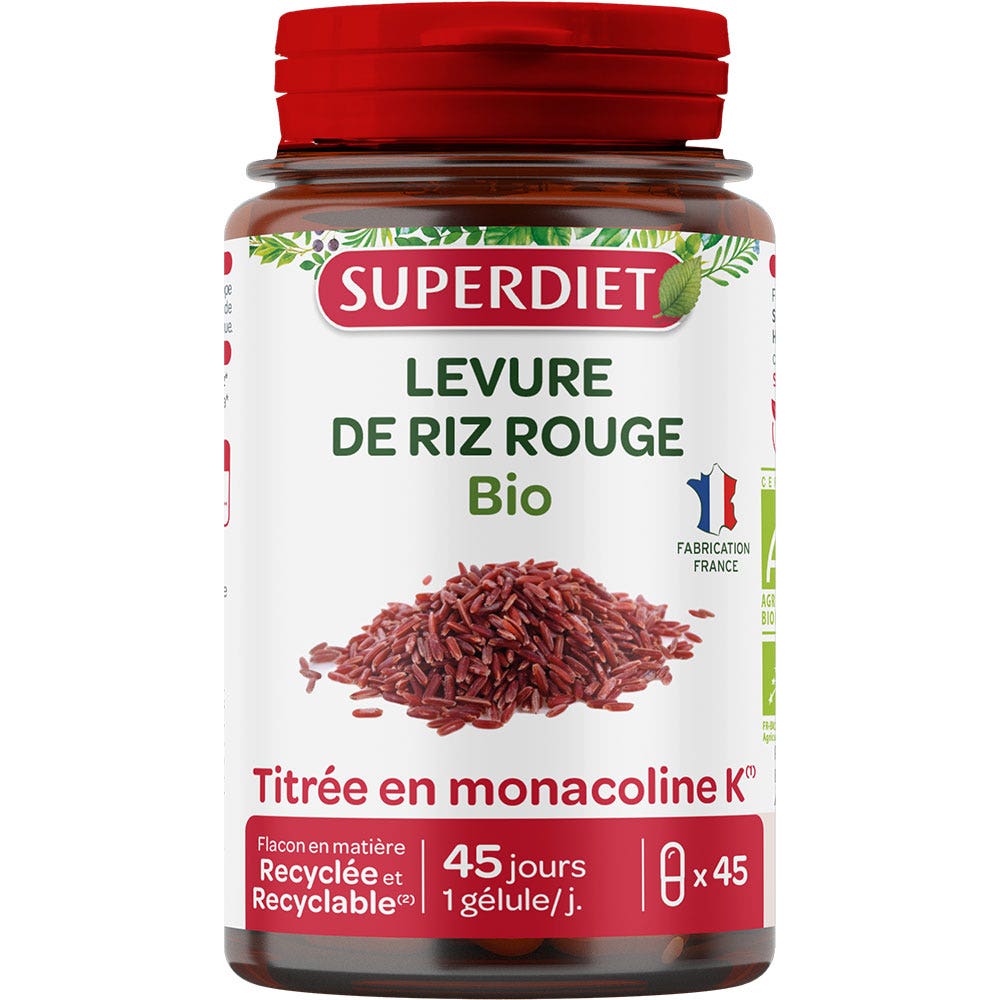 Superdiet Levadura roja de arroz ecológica 45 cápsulas