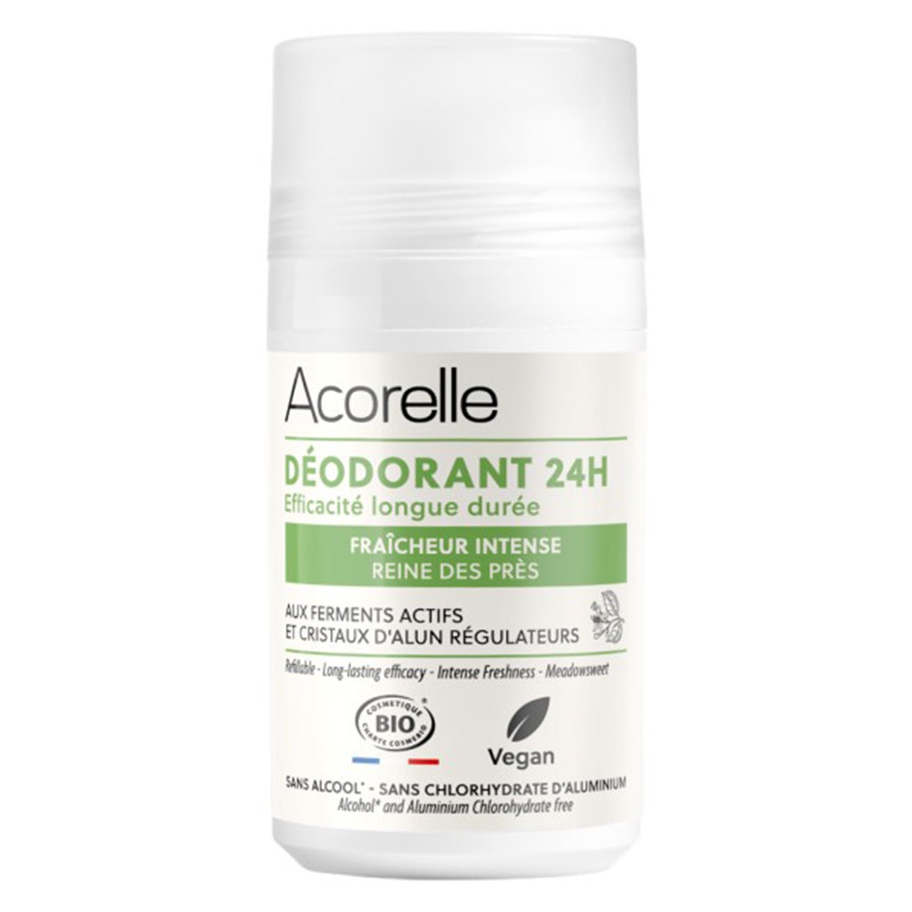 Acorelle Déodorant Roll-On 24h Fraicheur Intense Bio Certifié frescor intenso 50ml