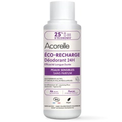 Acorelle Recambio desodorante roll-on 24 horas de eficacia duradera Piel sensible 100 ml