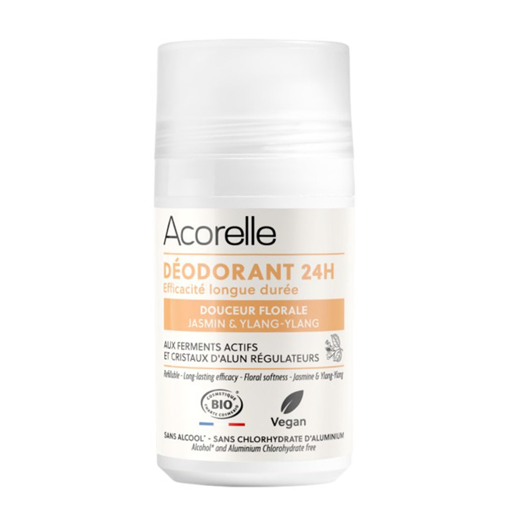 Acorelle Desodorante Roll-On Floral Certificado Bio 24h Suavidad Floralis 50 ml