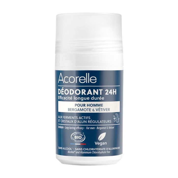 Acorelle Desodorante roll-on 24 horas de eficacia duradera Hombre 50 ml