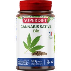 Superdiet Cannabis sativa ecológica 40 cápsulas