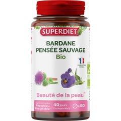 Superdiet Burdock-Pensamiento salvaje ecológico 80 comprimidos