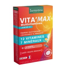Santarome Vita'max Multivitaminas Junior A partir de 4 años Sabor a frutos rojos 30 comprimidos masticables