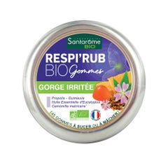 Santarome Respi'Rub Garganta irritada orgánica 45 Gominolas
