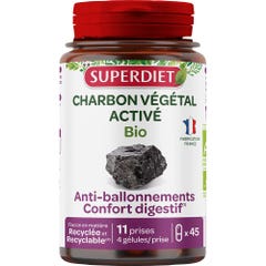 Superdiet Carbón vegetal Bio Activo 45 cápsulas