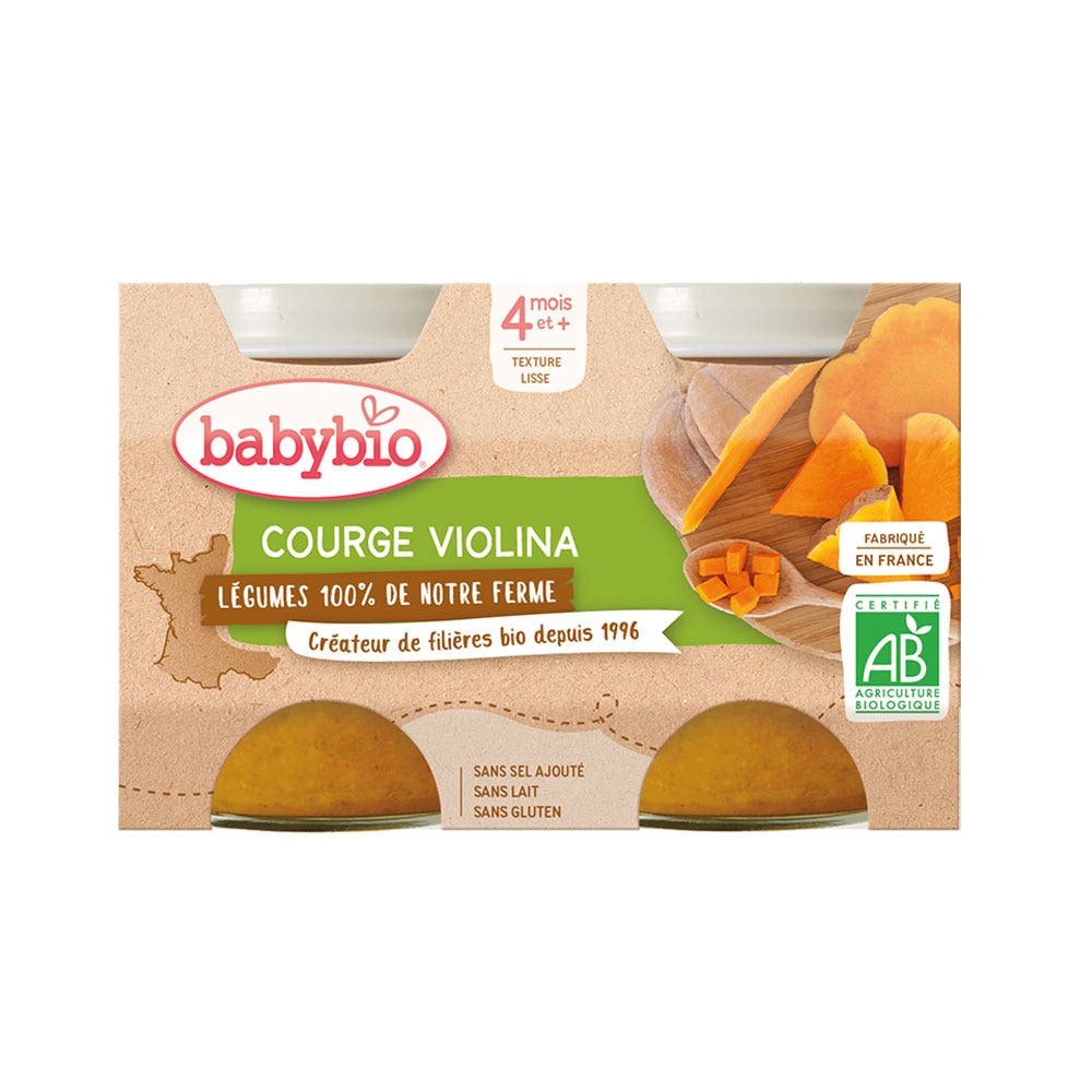 Babybio Verduras Potitos verduras bio a partir de 4 meses 2x130g