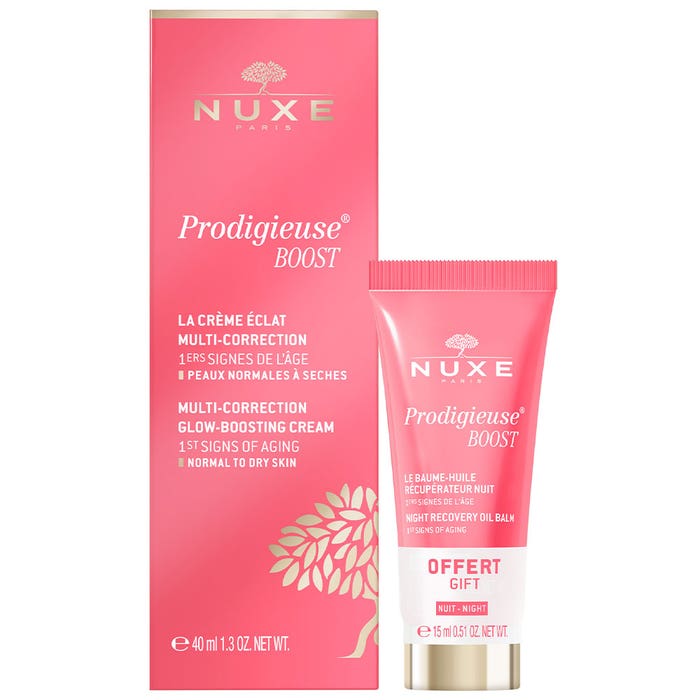 Nuxe Prodigieuse Boost La Crème Eclat multi-correction 40ml & Aceite Recuperación Noche gratis