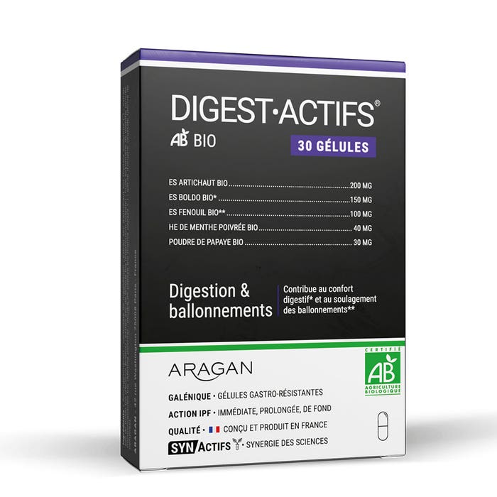 Aragan Synactifs DigestActifs Bio 30 cápsulas