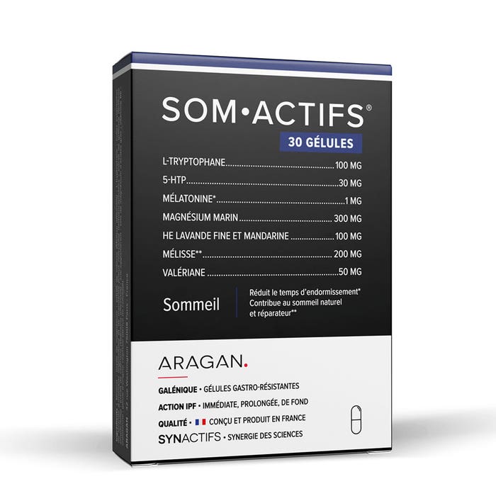 Aragan Synactifs SomActifs Dormir 30 cápsulas
