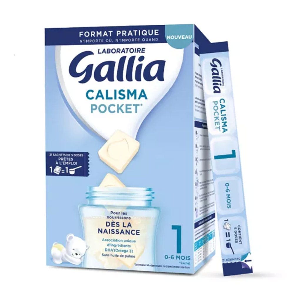 Gallia Calisma Pocket leche en polvo desde el nacimiento 21 sobres de 5 dosis