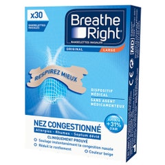 Breathe Right Tiras Nasales Original Talla L X30