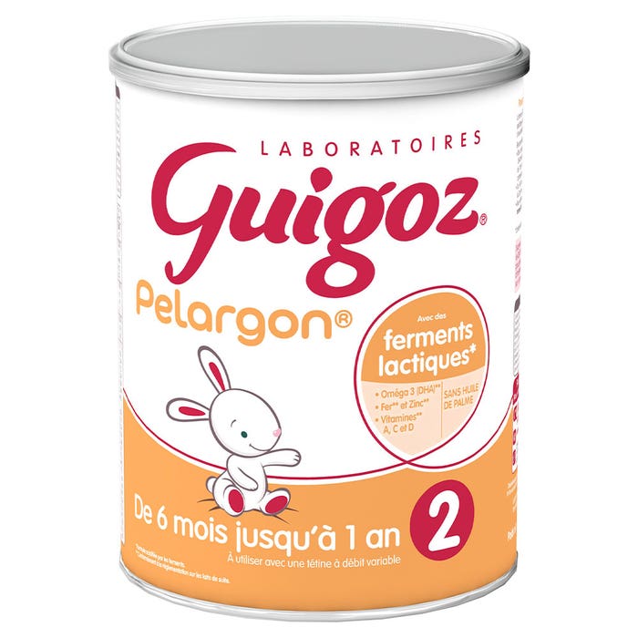 Leche en polvo 2 780g Pelargon De 6 a 12 meses Guigoz