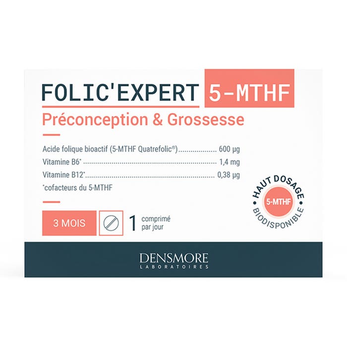 Densmore Ácido fólico experto (5-MTHF) Preconcepción y embarazo 90 comprimidos