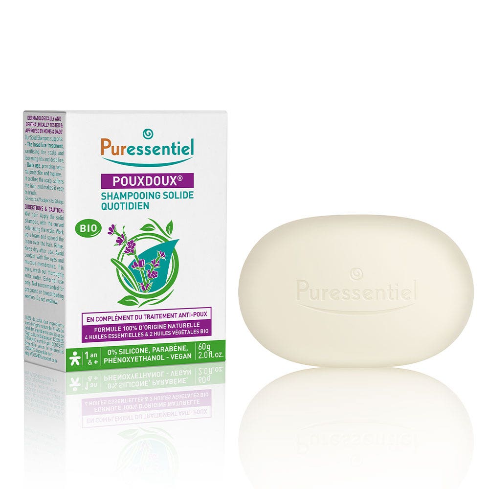 Puressentiel Poudoux Champú sólido ecológico de uso diario 60g