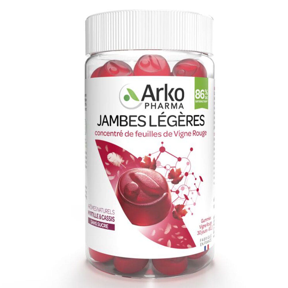 Arkopharma Gummies Phyto Piernas ligeras Vid roja 60 Gominolas