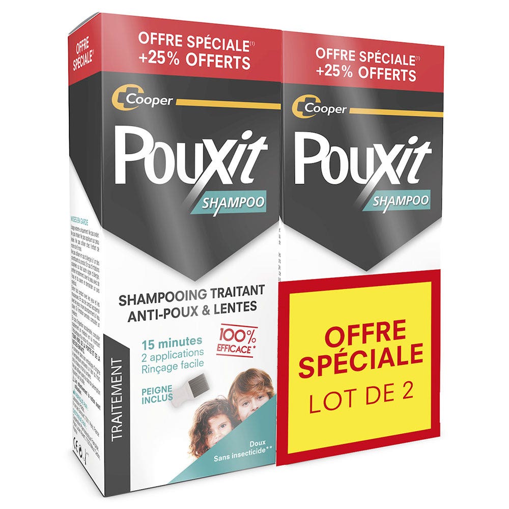 Pouxit Champú antipiojos y liendres 2x250ml