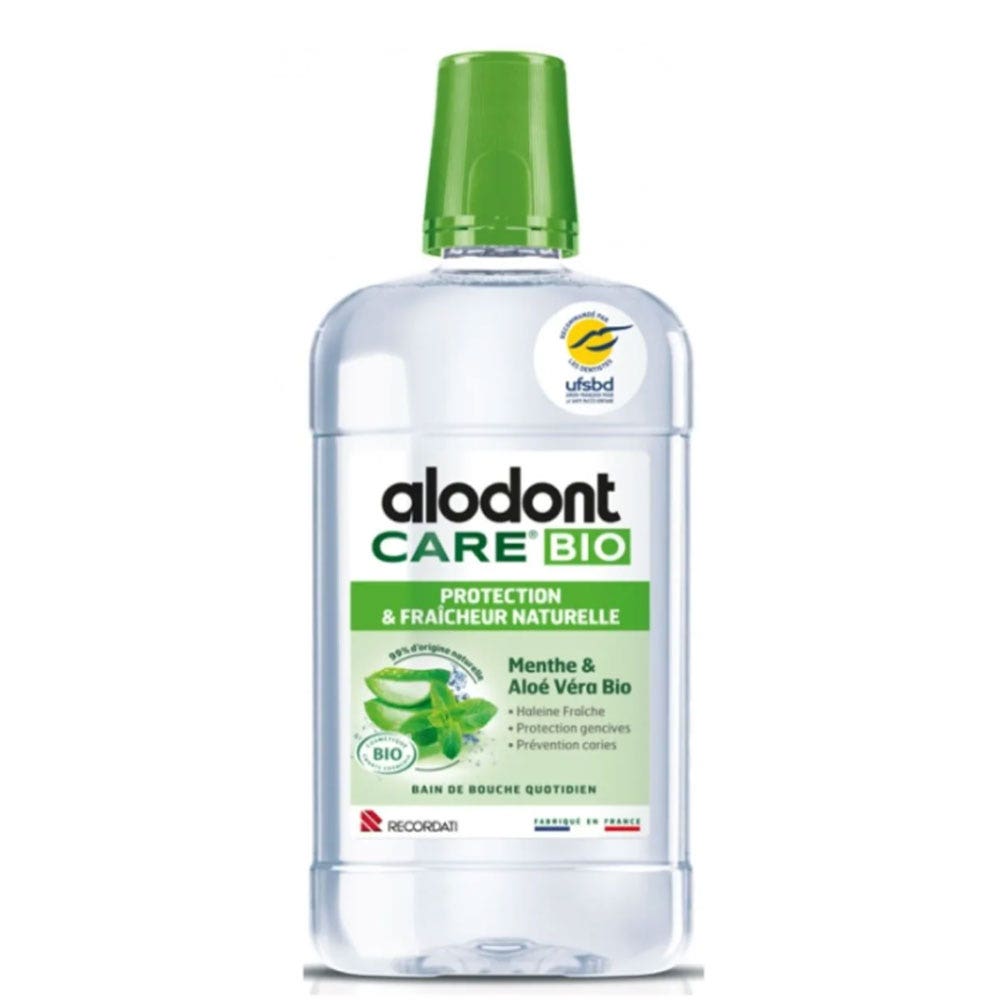 Alodont Care Enjuague bucal protección y frescura orgánicas y naturales 100 ml