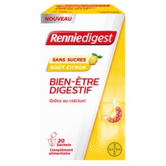 Bayer Renniedigest Bienestar digestivo Sabor Limón Sin Azúcar 20 sobres