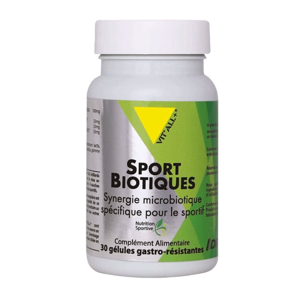 Vit'All+ Sport Biotiques con Lactospore Sinergia microbiótica específica para deportistas 30 cápsulas gastrorresistentes