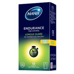 Manix Endurance Preservativos lubricados retardantes Time Control x12