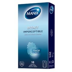 Manix Intacto Imperceptible Ultrafino y Extralubricado 10 Preservativos