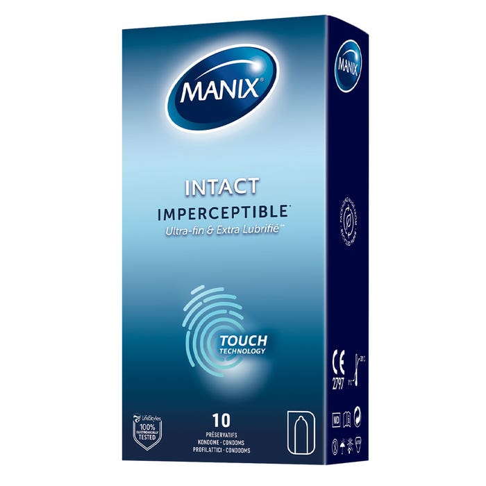 Intacto Imperceptible 10 Preservativos Ultrafino y Extralubricado Manix