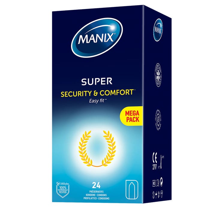 Preservativos seguridad y confort x24 Super Easy Fit Manix