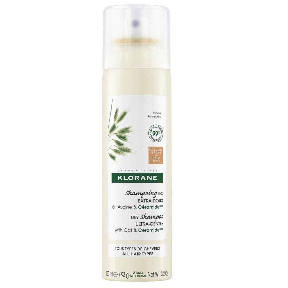 Klorane Avena Champú seco extra suave cabello castaño y moreno 150ml