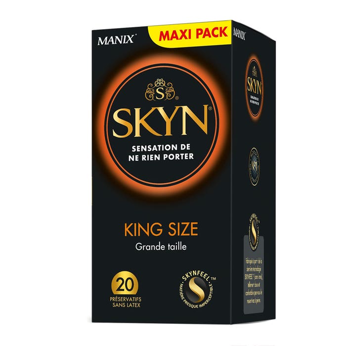 Skyn King Size 20 Preservativos Sin Latex x20 King Size Grande Taille Manix