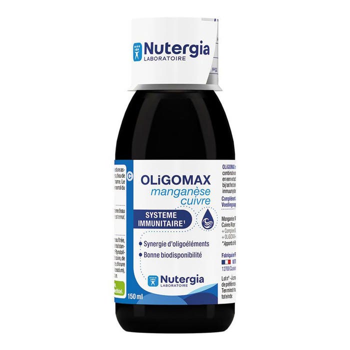 Oligomax Manganeso Cobre 150ml Système Immunitaire Nutergia