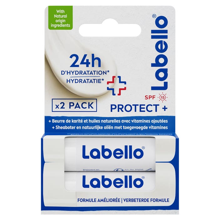 Stick Labial Protect + SPF15 2x4.8g Labello