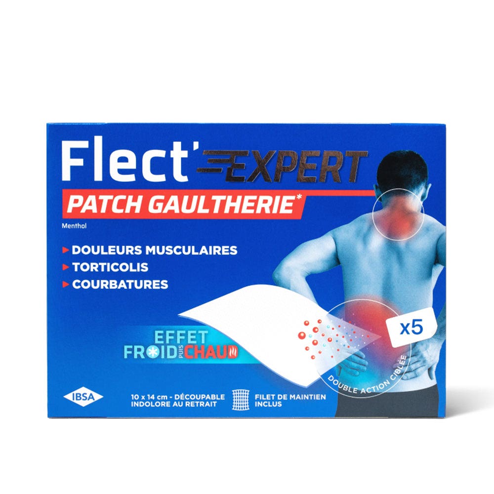 IBSA Flect'Expert Parche de Wintergreen Mentol x5