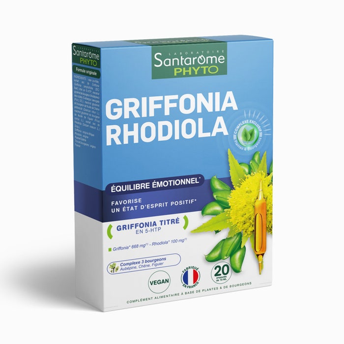 Santarome Griffonia Rhodiola Equilibre émotionnel 20 Ampollas