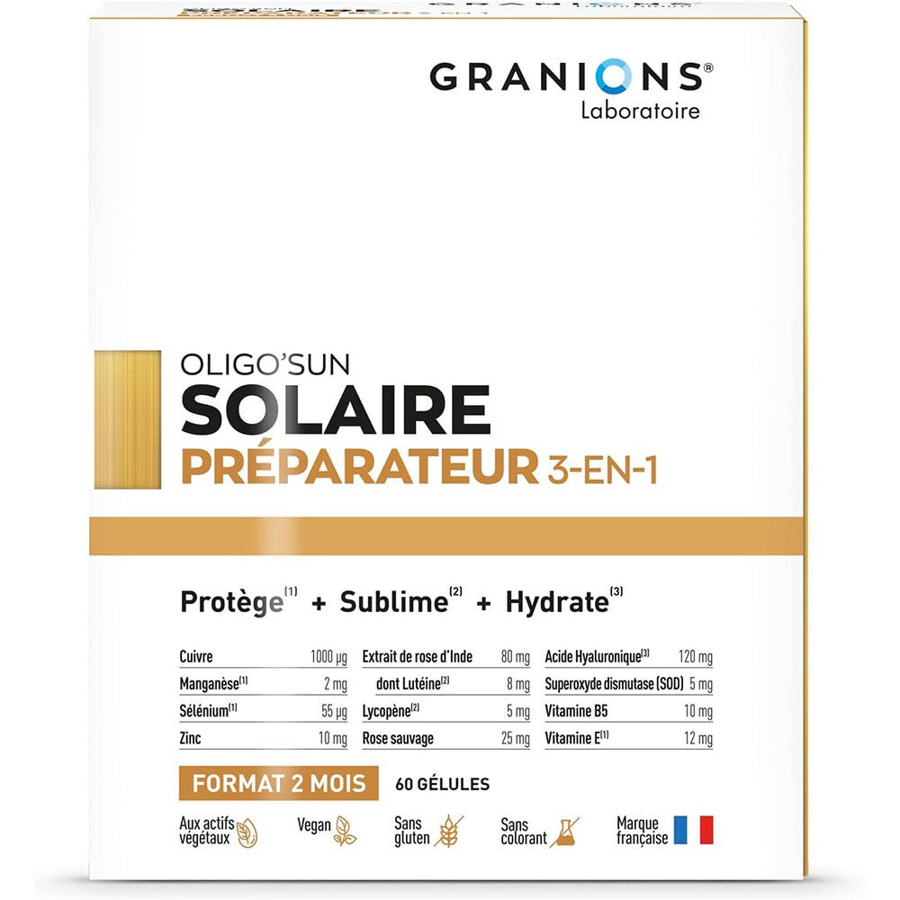 Granions Oligo'Sun Reparador solar 3en1 cura de 1 mes 30 cápsulas