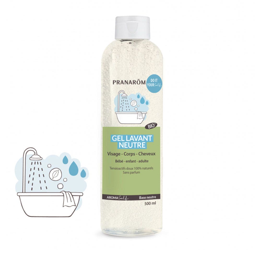 Pranarôm Aromaself Gel lavante de base neutra Bio Cara, cuerpo y cabello 500 ml