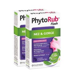 Nutreov Phyto-Rub Catarro de nariz y garganta Flash 2x10 Comprimidos