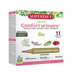Superdiet Quatuor Corfort Urinaire Bio 20 monodosis de 15 ml