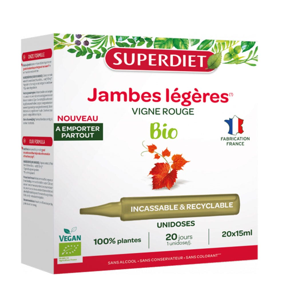 Superdiet Vid roja ecológica 20 monodosis de 15 ml