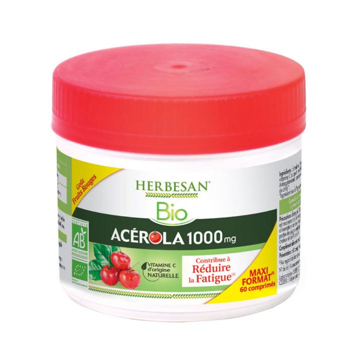Herbesan Acerola 1000 ecológica 60 comprimidos masticables
