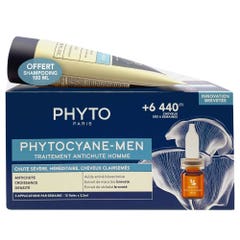 Phyto Phytocyane Estuche anticaída progresiva para hombre caída severa, hereditaria, pérdida de densidad